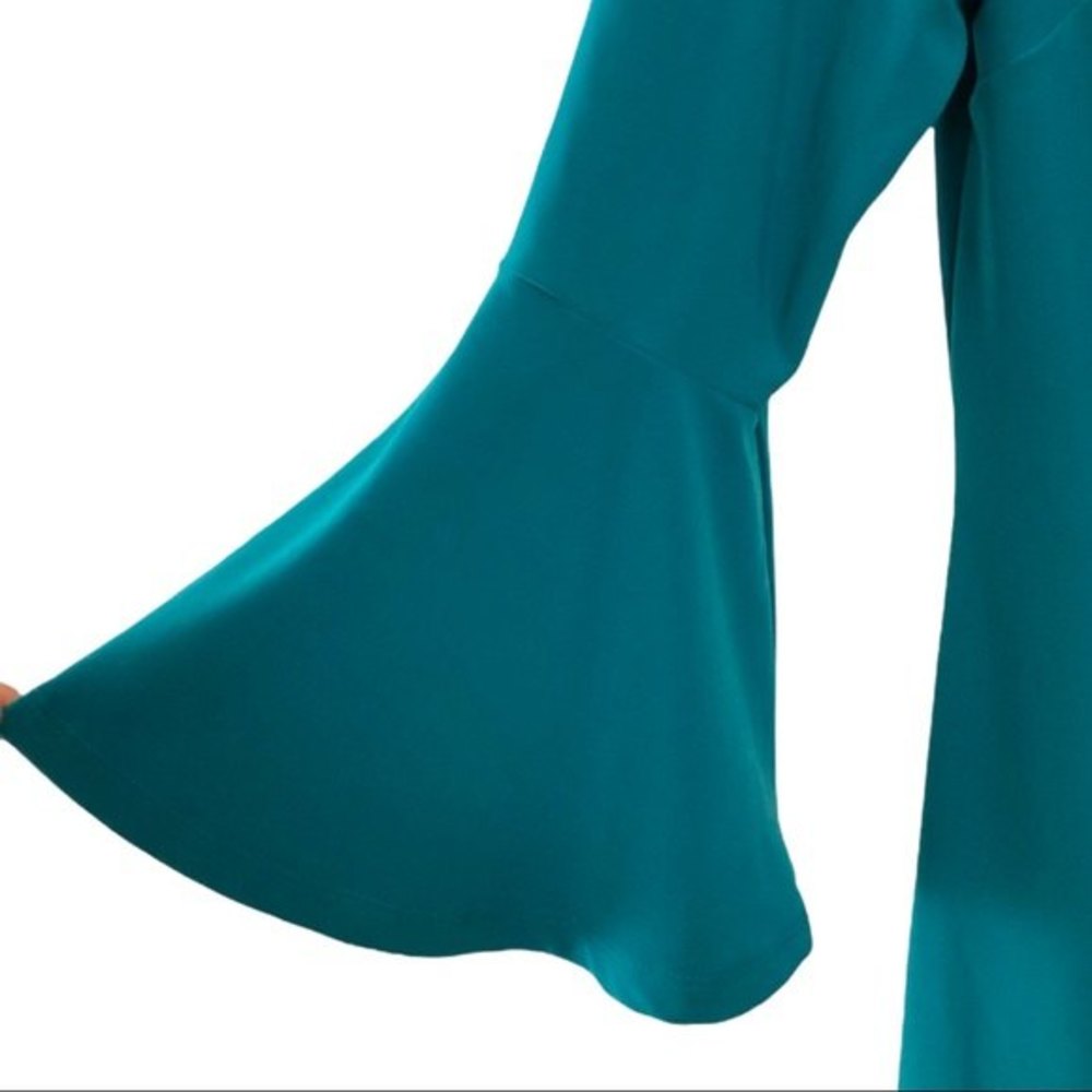 Tommy Hilfiger Women Bell Sleeve Business Chic Sheath Dress Sz 4 Turquoise blue - Picture 2 of 5